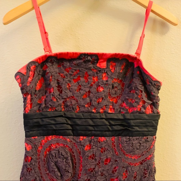 Anthropologie Floreat Sunrise & Midnight Lace Dress Sz 2 - Picture 5 of 8